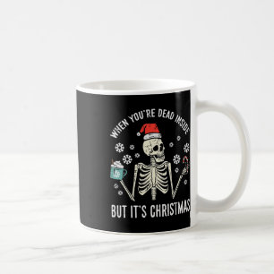 Totes Innen, aber sein Weihnachtselett Kaffee Xmas Kaffeetasse