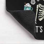 Totes Innen, aber sein Weihnachtselett Kaffee Xmas Mousepad (Ecke)