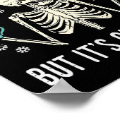 Totes Innen, aber sein Weihnachtselett Kaffee Xmas Poster (Ecke)