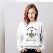 Totes Innere hängen Weihnachtsleuchten Skelett lus Sweatshirt