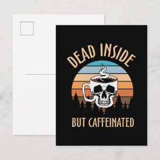 Totes Inneres, jedoch koffiniert Einladungspostkarte