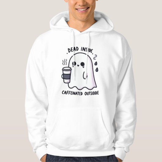 Totes Inneres koffeiniert Außen Funny Niedlich Gho Hoodie (Vorderseite)
