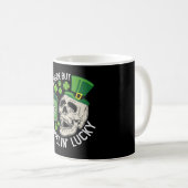 Totes Inside Aber Feelin' Lucky Skull St Patrick's Kaffeetasse (VorderseiteRechts)