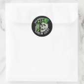 Totes Inside Aber Feelin' Lucky Skull St Patrick's Runder Aufkleber (Tasche)