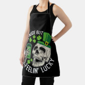 Totes Inside Aber Feelin' Lucky Skull St Patrick's Schürze (InSitu)