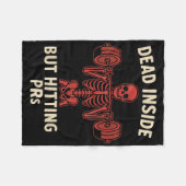 Totes Inside aber Hitze Prs - Funny Skeleton Gym L Fleecedecke (Vorderseite (Horizontal))