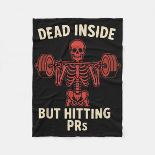 Totes Inside aber Hitze Prs - Funny Skeleton Gym L Fleecedecke