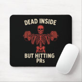 Totes Inside aber Hitze Prs - Funny Skeleton Gym L Mousepad (Mit Mouse)