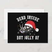 Totes Inside Aber Jolly AF Halloween Weihnachtssch Postkarte (Vorne/Hinten)