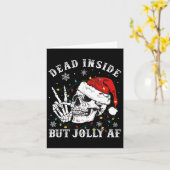 Totes Inside aber Jolly Af Skeleton Weihnachten Karte (Gelbe Blume)