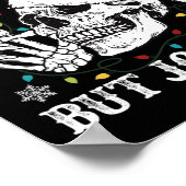 Totes Inside Aber Jolly AF Skeleton Weihnachten Poster (Ecke)