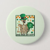 Totes Inside aber Lucky St Patricks Button (Vorderseite)