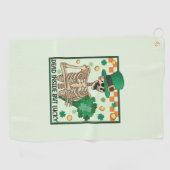 Totes Inside aber Lucky St Patricks Golfhandtuch (Horizontal)