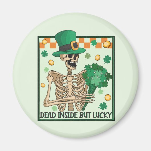 Totes Inside aber Lucky St Patricks Magnet (Vorne)