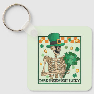 Totes Inside aber Lucky St Patricks Schlüsselanhänger