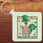 Totes Inside aber Lucky St Patricks Schlüsselanhänger (Vorderseite)