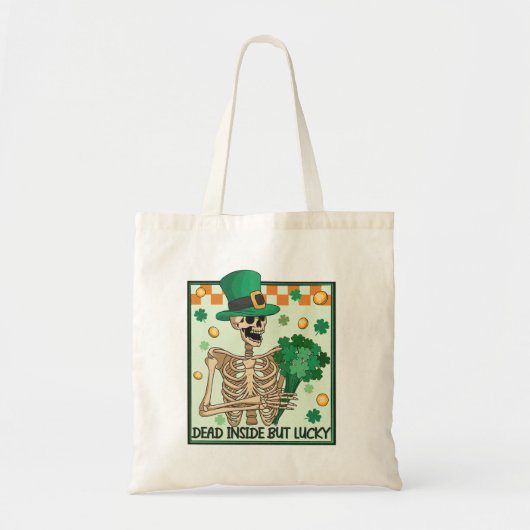 Totes Inside aber Lucky St Patricks Tragetasche (Vorne)