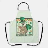 Totes Inside but Lucky - Skelett Leprechaun Schürze (Vorderseite)