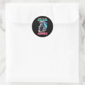 Totes Inside Sarcastic Gothic Skeleton Halloween Runder Aufkleber (Tasche)