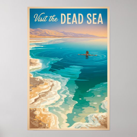 Totes Meer Illustrations-Reise Kunst Vintage Poster (Vorne)