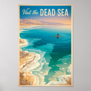 Totes Meer Illustrations-Reise Kunst Vintage Poster