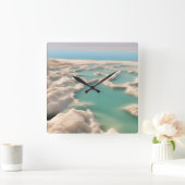 Totes Meer in Israel Quadratische Wanduhr (Zuhause)