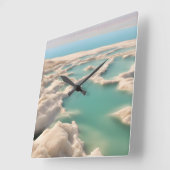 Totes Meer in Israel Quadratische Wanduhr (Winkel)