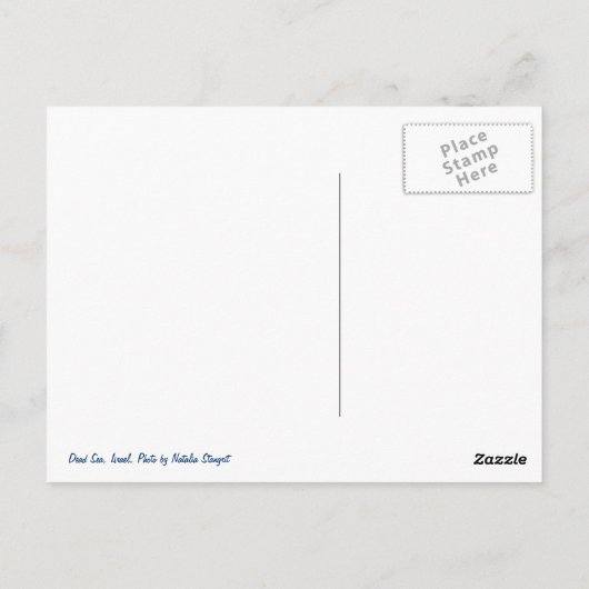 Totes Meer, Israel. Postkarte (Rückseite)