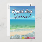 Totes Meer Israel Reiseplakat Postkarte (Vorne/Hinten)