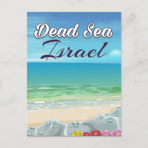 Totes Meer Israel Reiseplakat Postkarte