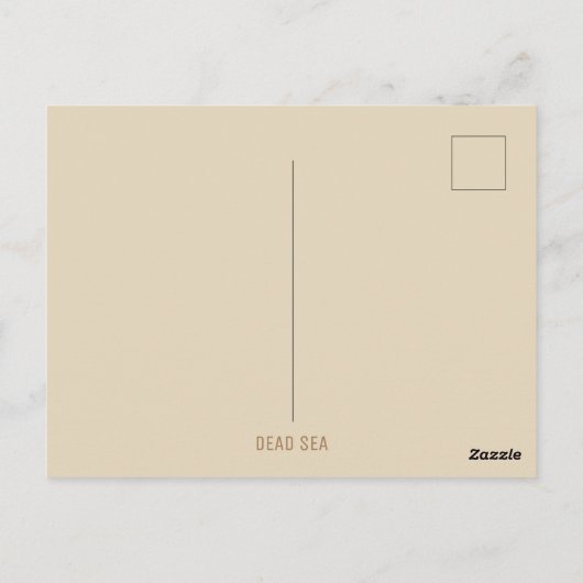 Totes Meer Postkarte (Rückseite)