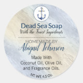 Totes Meersalz / Clay Beach Handgemachte Seife Runder Aufkleber (Vorderseite)