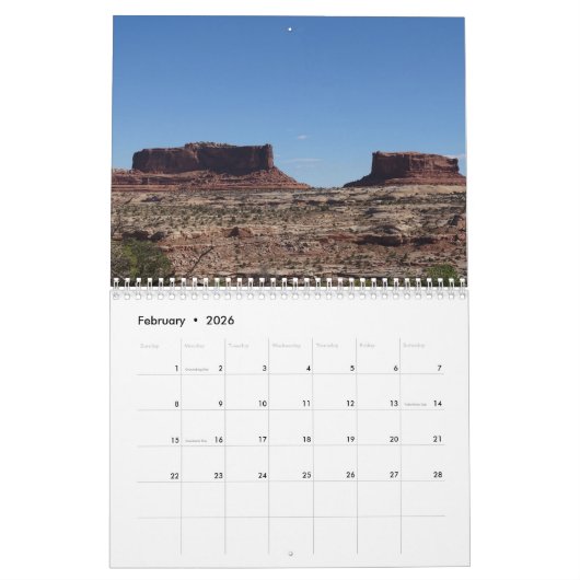 Totes Pferd Point, Utah Kalender (Feb 2026)