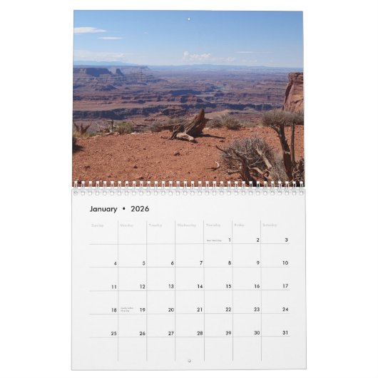 Totes Pferd Point, Utah Kalender (Jan 2026)