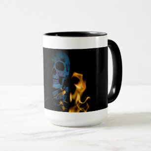 Totes Rennen - gruselige Schädel-Fotografie Tasse