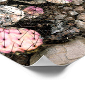 Totes rosa Kaktus Poster (Ecke)