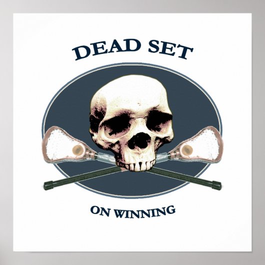 Totes Set Skull Lacrosse Poster (Vorne)