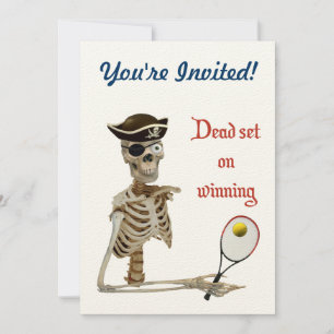 Totes Set Tennis Pirate Einladung