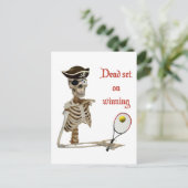 Totes Set Tennis Pirate Postkarte (Stehend Vorderseite)