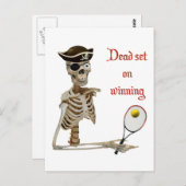 Totes Set Tennis Pirate Postkarte (Vorne/Hinten)