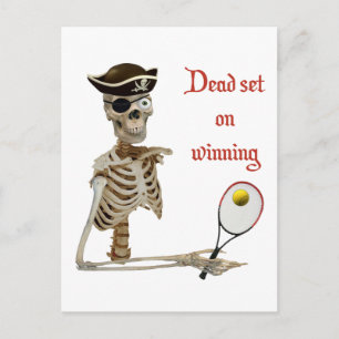 Totes Set Tennis Pirate Postkarte