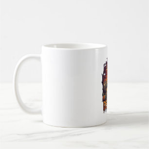 Totes Skelett Hantel Halloween Kürbisse Grab Kaffeetasse