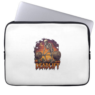 Totes Skelett Hantel Halloween Kürbisse Grab Laptopschutzhülle