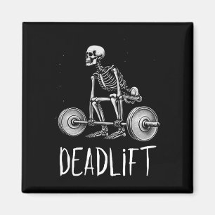 Totes Skelett Workout Halloween Gewichtheben Magnet