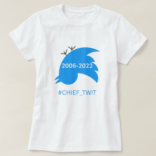 totes Twitter in lustigem tweet T-Shirt (Design vorne)