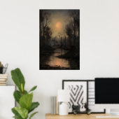 Totes Waldlandschaft Grusel Landschaft, Dunkle Aka Poster (Heimbüro)