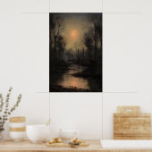Totes Waldlandschaft Grusel Landschaft, Dunkle Aka Poster (Küche)