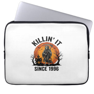 Tötet es seit 1996 Vintage Halloween Sensenmann De Laptopschutzhülle