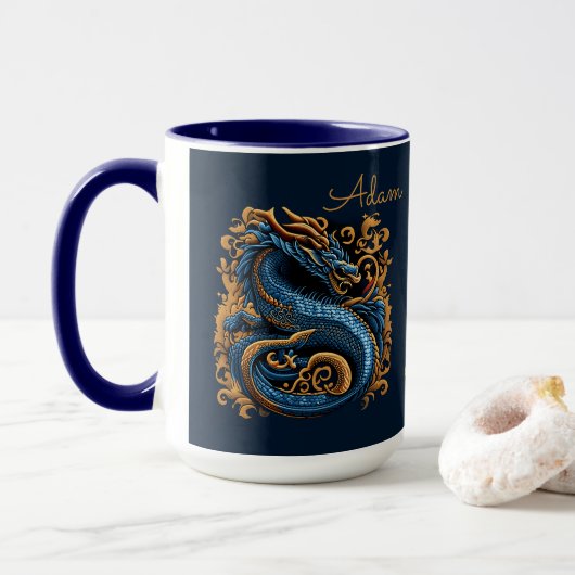Tötet keine Drachen vor eurem Morgenkaffee Tasse (Mit Donut)