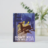 Tötet nicht unsere Wildtiere Postkarte (Stehend Vorderseite)